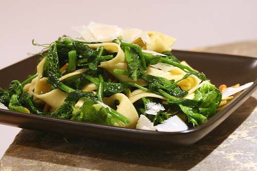 Pea Shoots and Pasta
