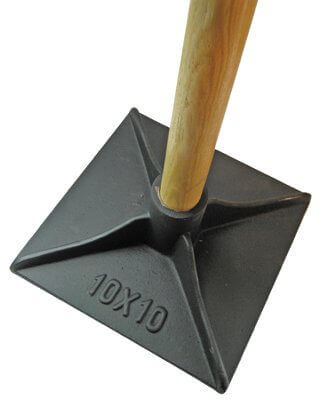 The nearby hardware store wanted $35 for one of these 10x10 metal tampers