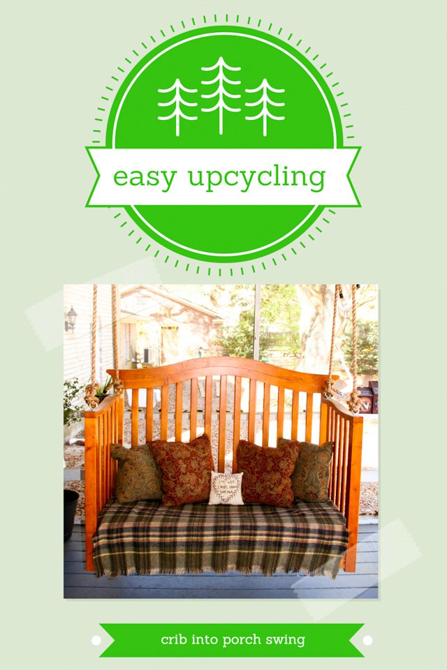 easy upcycling turning a crib into a porch swing