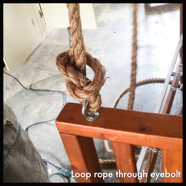 loop rope through eyebolts