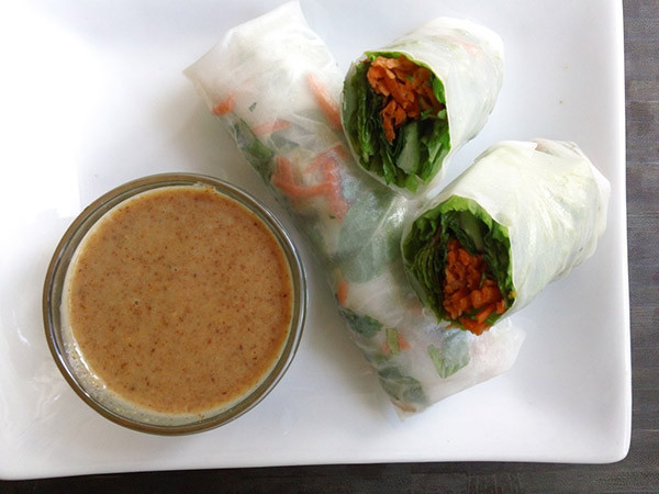 Cooking for Two: 20 Healthy Recipes for Two People: Summer Rolls w/Almond Sauce