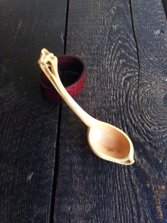 Plum wood spoon