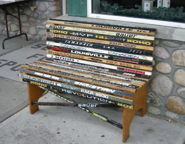 Hockey Puck Bench