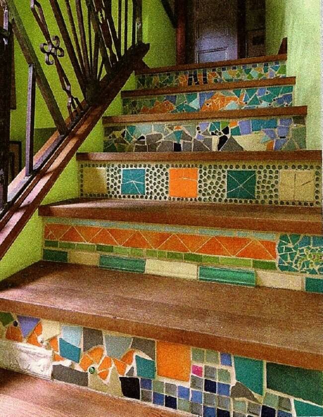 mosaic stairs