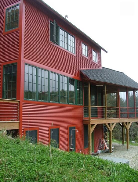 corrugated metal house