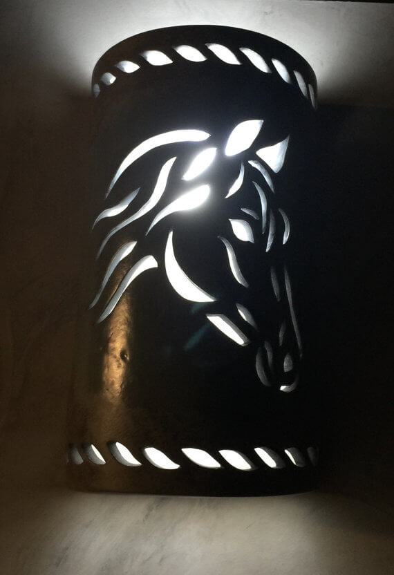Horse Head Outdoor Sconce