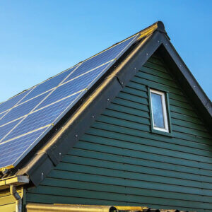 solar panels on roof of house