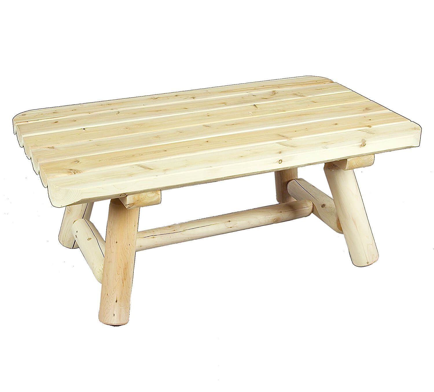 Flat-topped Cedar Log Coffee Table