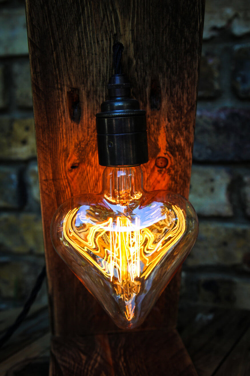 Heart-shaped Filament Light Bulb