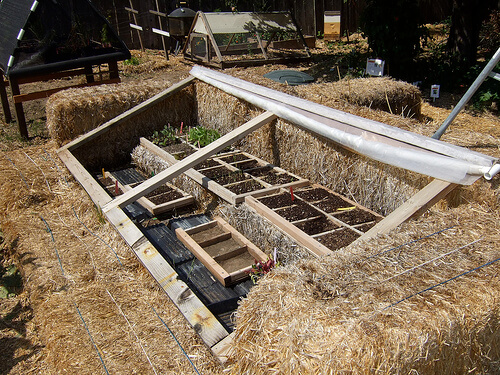 Hay Bale Cold Frame
