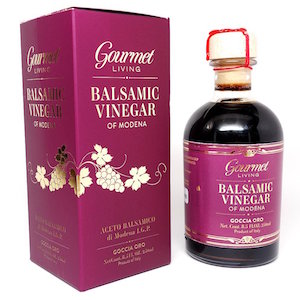 Gourmet Living Balsamic Vinegar of Modena - 250 ml Barrel-aged Certified IGP Balsamico Goccia d'Oro- Estate Bottled in Italy