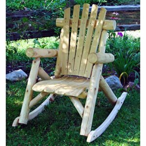 Lakeland Mills Classic Cedar Log Rocking Chair Insteading