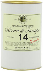 Mussini 14 Year Balsamic Vinegar, Riserva di Famiglia, 3.38-Ounce Glass Bottle