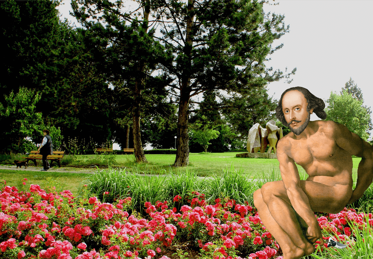 william shakespeare world naked gardening day