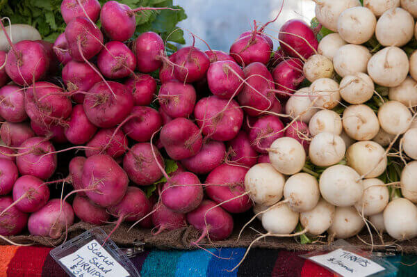 turnips at the market