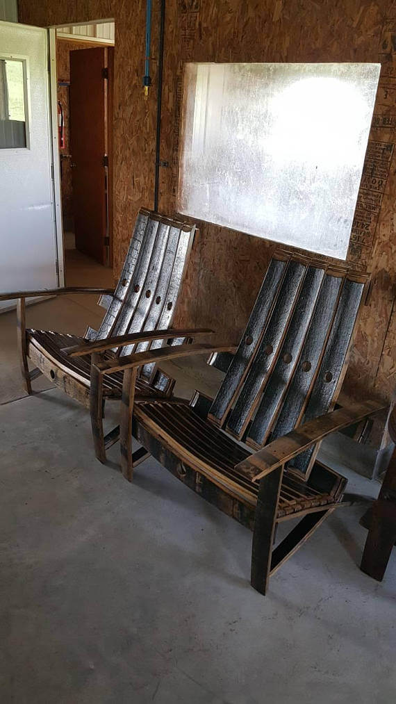 Whiskey Barrel Adirondack Chair