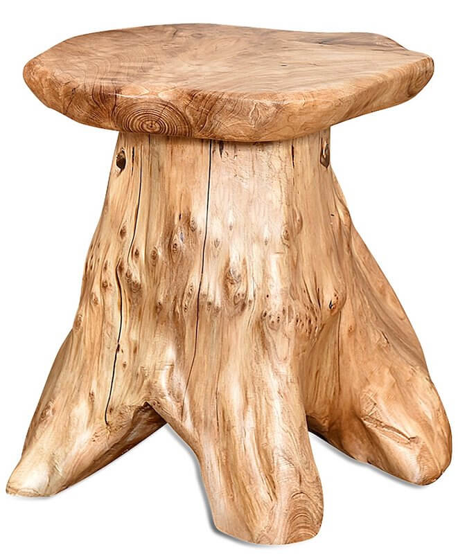 Mushroom Style Cedar Tree Stump Table
