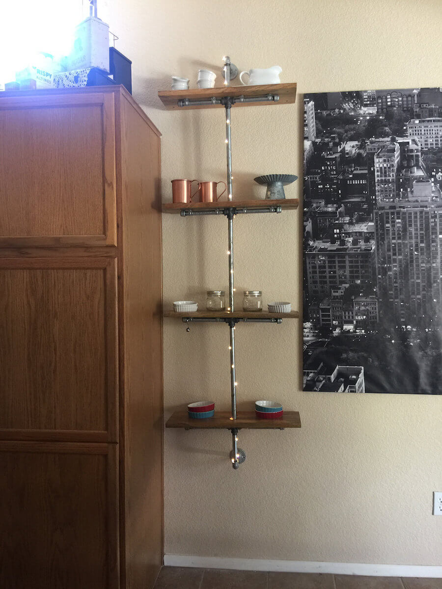 Vertical Pipe Shelf