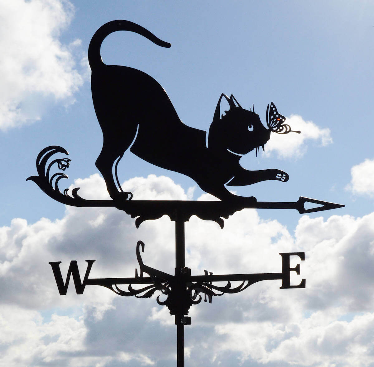 Cat And Butterfly Weathervane