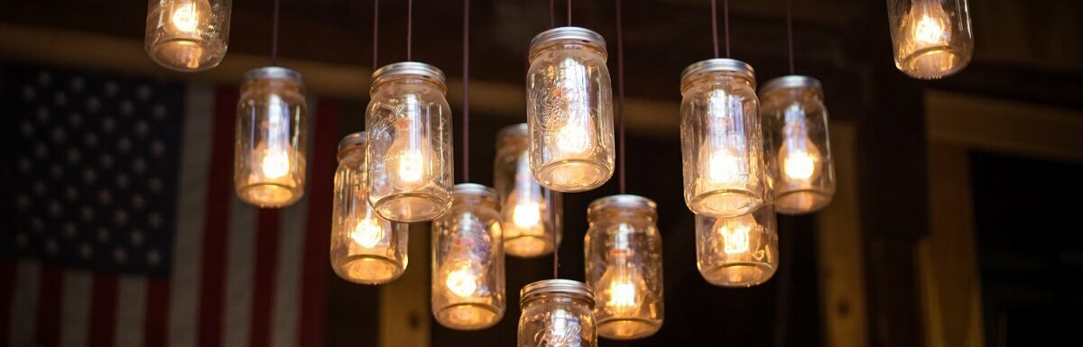 mason jar DIY chandelier