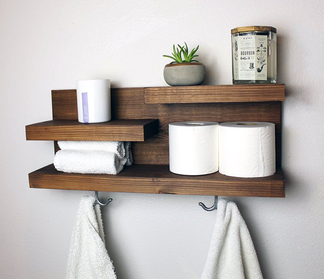 21 Bathroom Shelves To Organize Your Space • Insteading