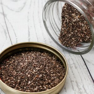 chia seeds in jar