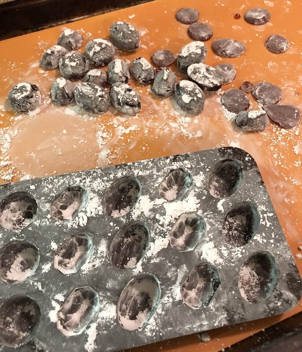 cough drops out of molds