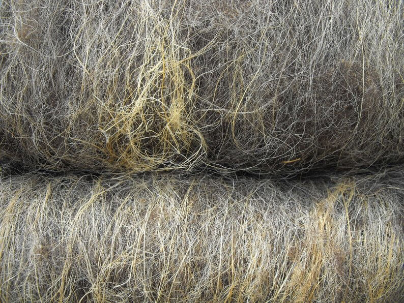 wool and hemp carded batt