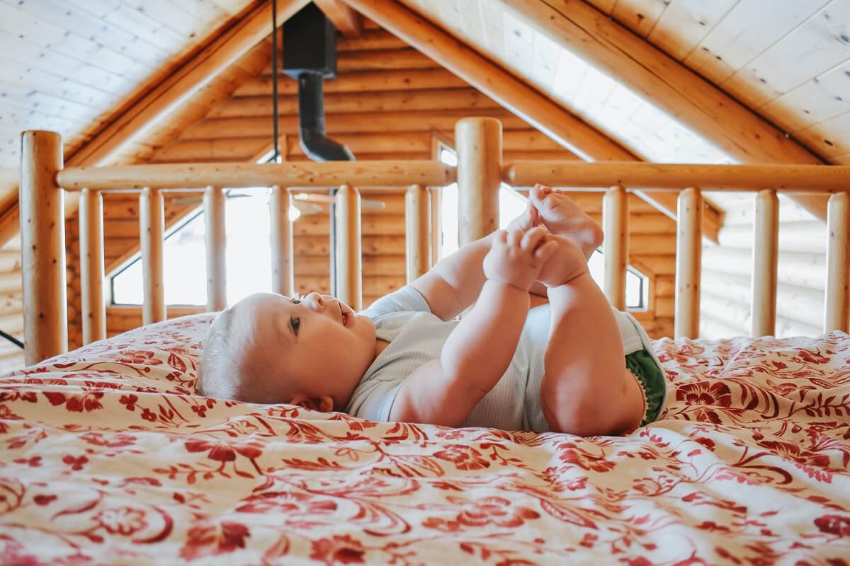 baby in cabin loft