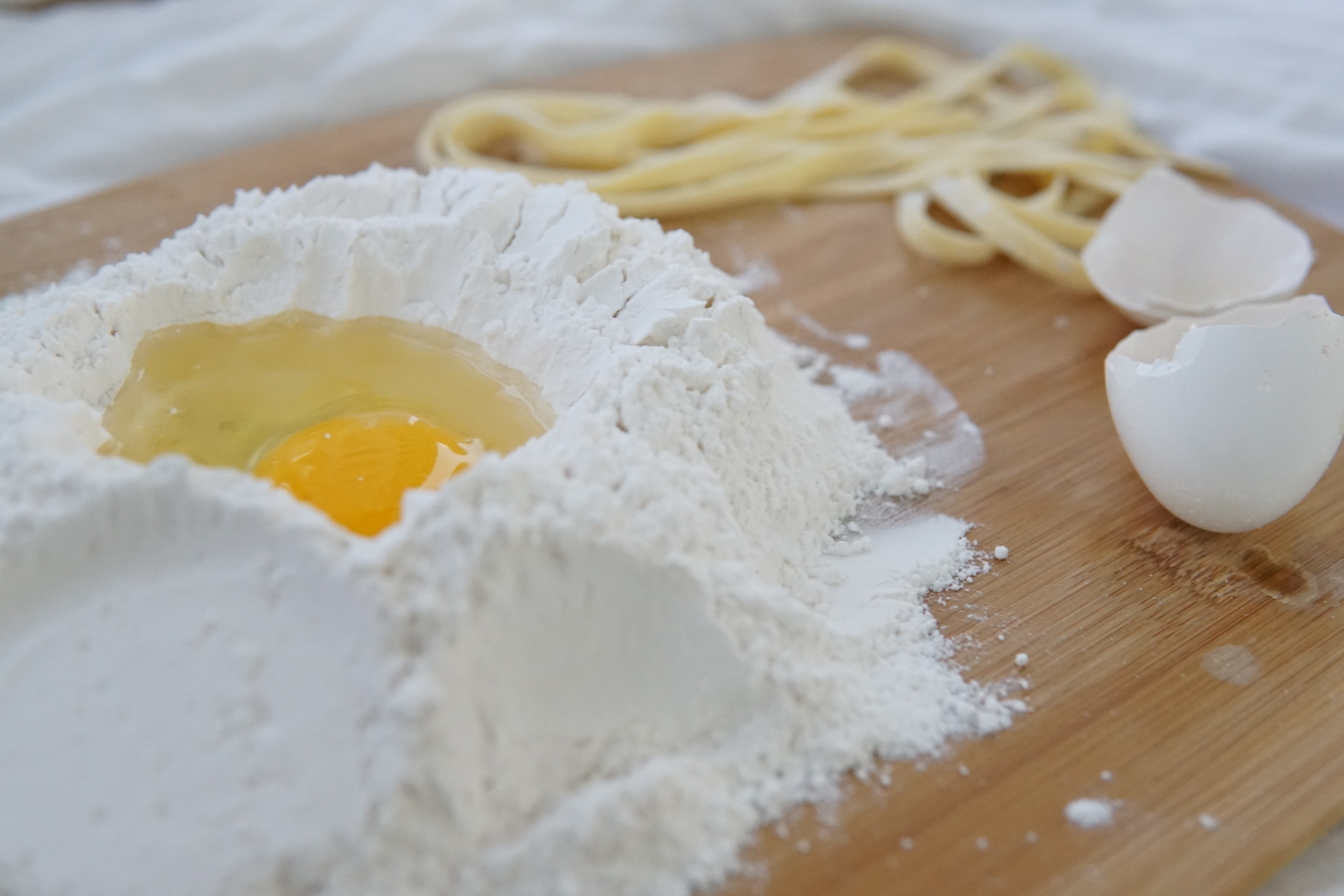 white flour and egg
