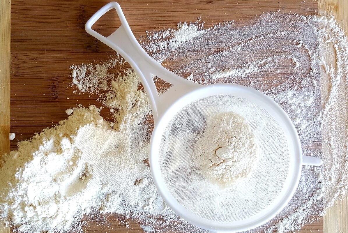flour on cutting board