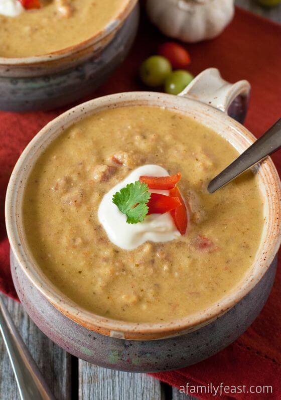 green tomato and black forest ham soup
