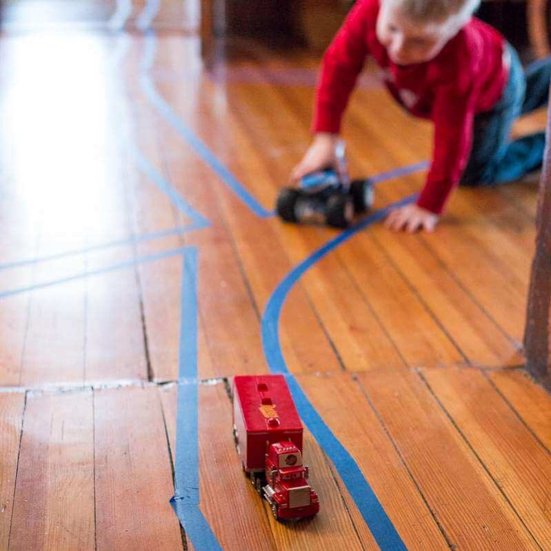 road made of tape