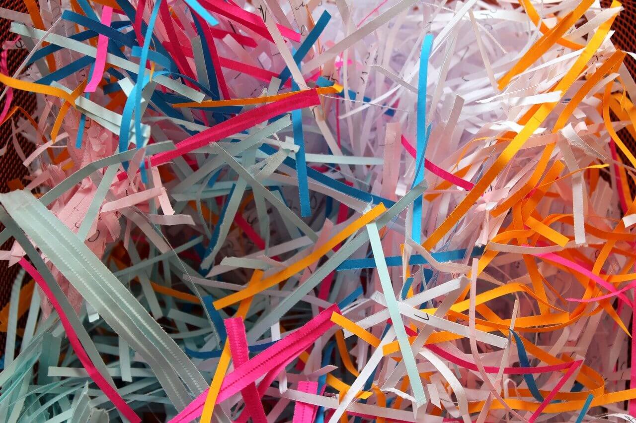 shredded paper confetti