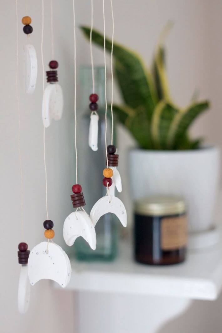 diy moon phase wind chime