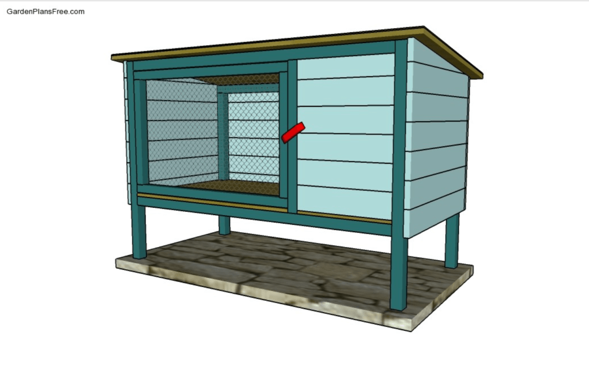 outdoor rabbit hutch with privacy room
