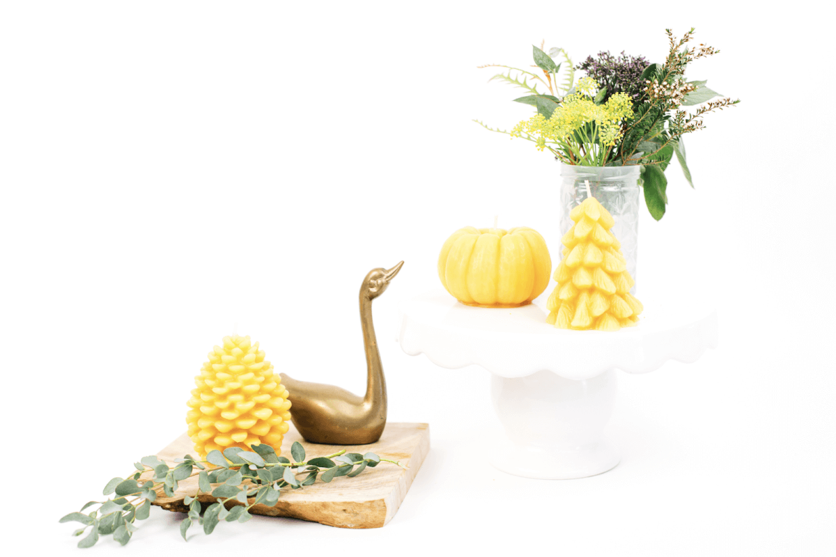 decorative beeswax candles