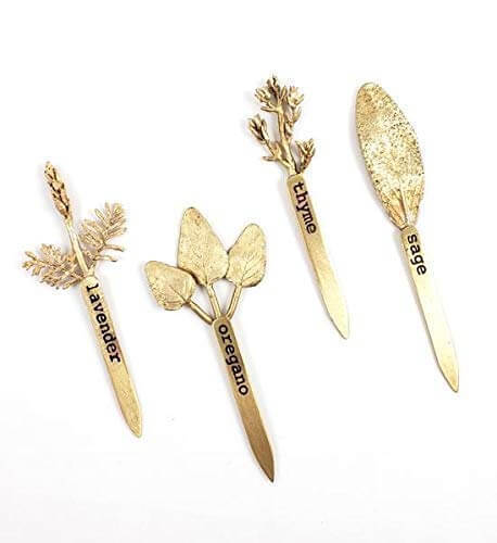 brass herb plant markers