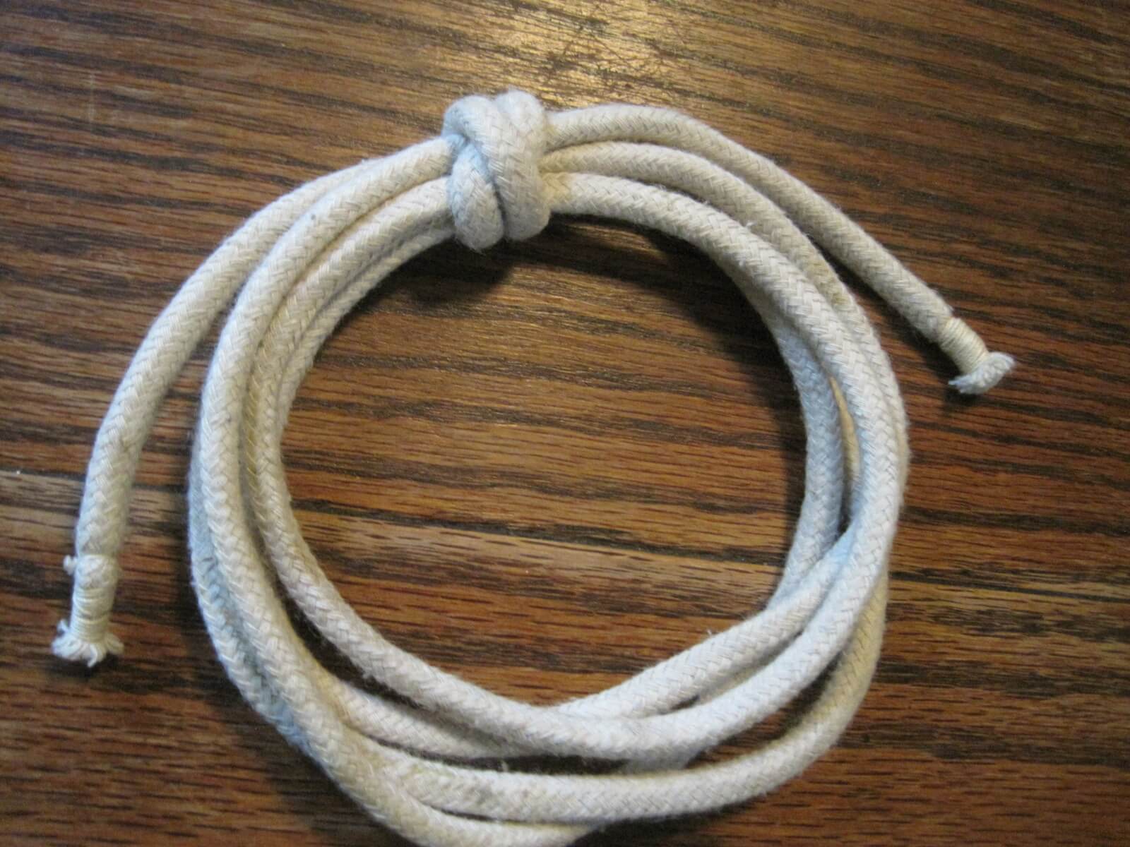 practice rope used for a useful knot