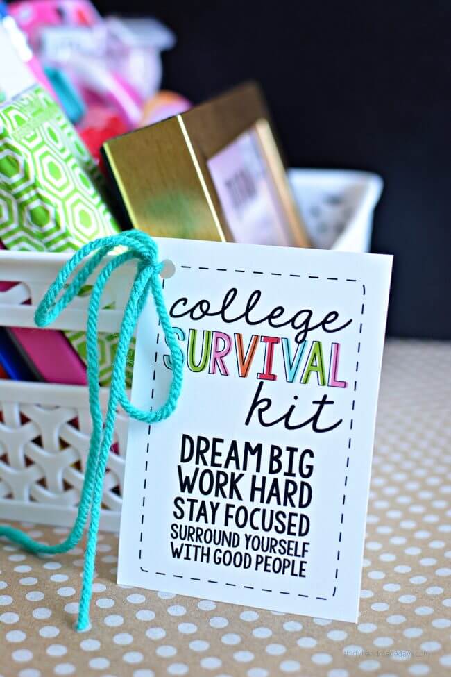 college survival gift basket ideas