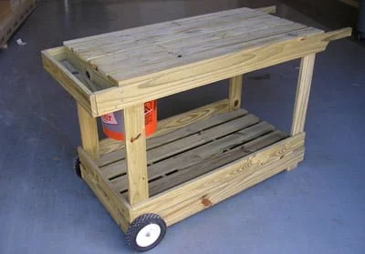 Wheelbarrow Style DIY Potting Bench 