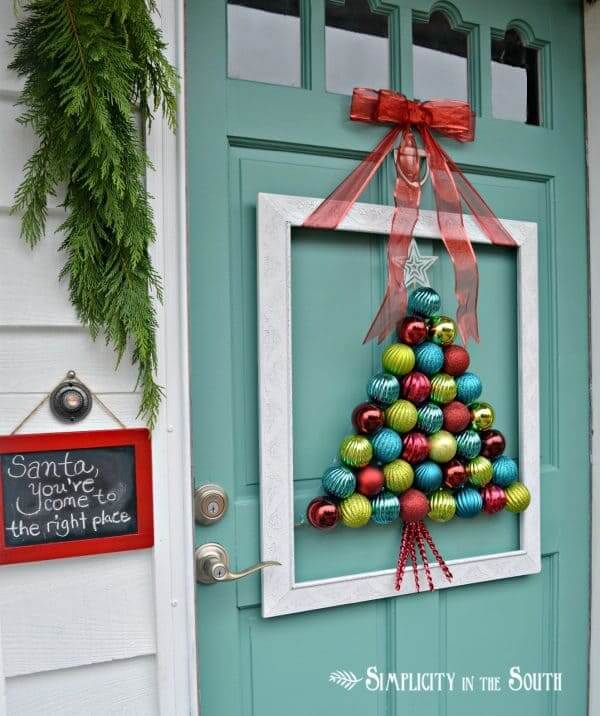 DIY Christmas Tree Door Decoration