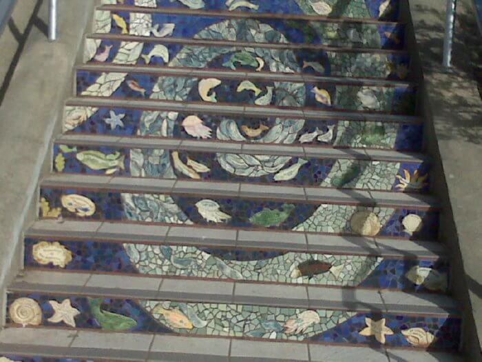 mosaic stairs